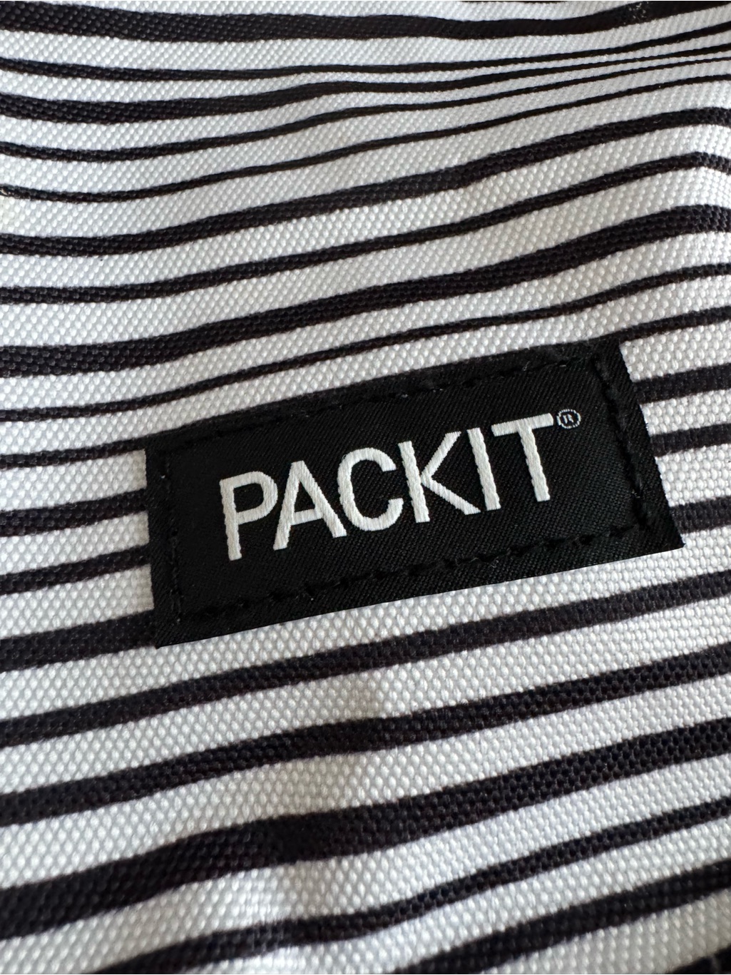 Packit Black & White Striped Women’s Backpack — image 3 of 7